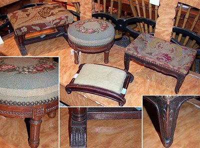 Lot 171 - Group of Four Upholstered Stools