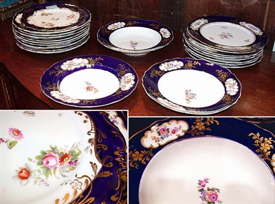 Lot 189 - Group of English Cobalt Decorated Porcelain...