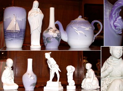 Lot 198 - Group of Nine Continental Porcelain Articles...