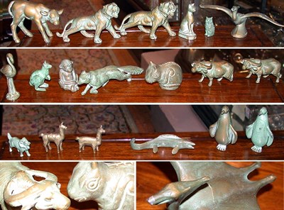 Lot 207 - Miscellaneous Group of Patinated-Metal Animal...