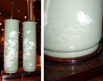 Lot 238 - Pair of Porcelain Lamps