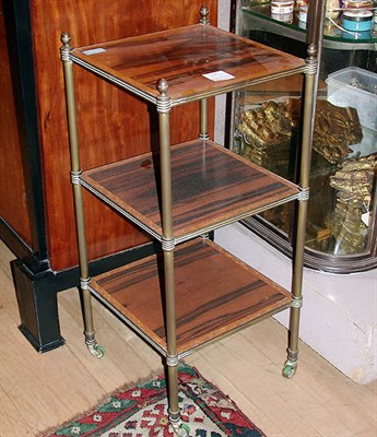 Lot 335 - Regency Style Macassar Three-Tier Side Table