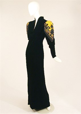 Lot 743 - Givenchy Black Velvet Evening Gown