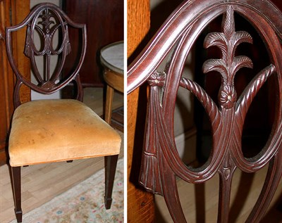 Lot 384 - Pair of Regency Style Mahogany Shield Back...