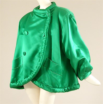 Lot 753 - Yves Saint Laurent Sculptural Emerald Green Satin Jacket