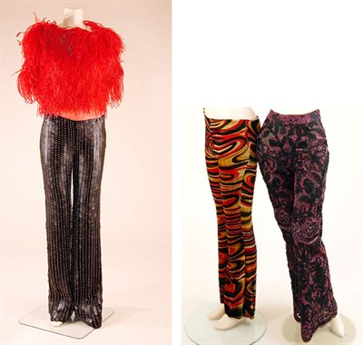Lot 2158 - Feathered Blouse and Palliate Trousers