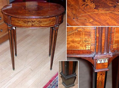 Lot 407 - Louis XVI Style Marquetry Inlaid Mahogany...
