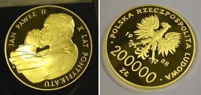 Lot 183 - Poland: 1988 12 Ounce Gold Coin