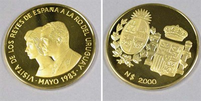 Lot 188 - Uruguay: 1983 2 Ounce Gold Coin