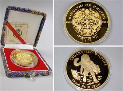 Lot 58 - Bhutan: 1996 5 Ounce Gold Coin