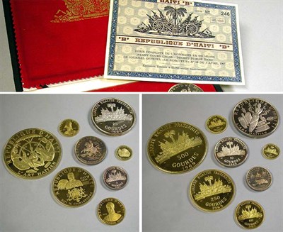 Lot 159 - Haiti: 1969 Gold and Silver Anniversary of the Revolution Set