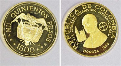 Lot 61 - Columbia: 1968 1.86 Ounce Gold Coin