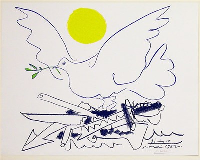 Lot 354 - After Pablo Picasso DOVE OF PEACE Offset color...