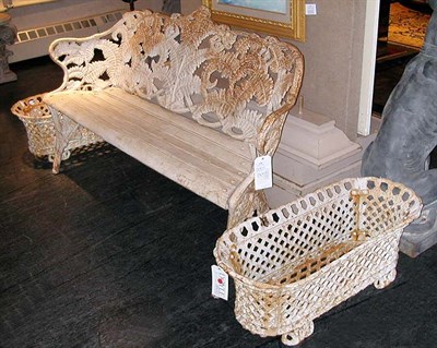 Lot 470 - Cast Iron Painted Bench