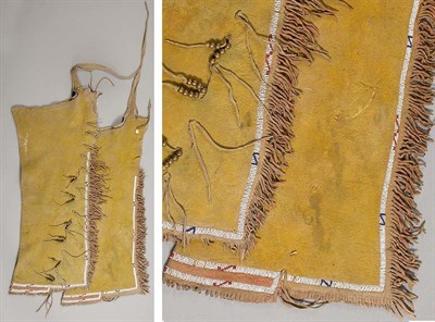Lot 79 - Pair of Southern Plains Beaded and Painted...