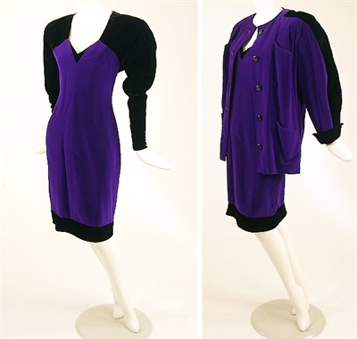 Lot 756 - Yves Saint Laurent Velvet Cocktail Ensemble