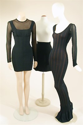 Lot 766 - Two Black Dresses and a Skirt