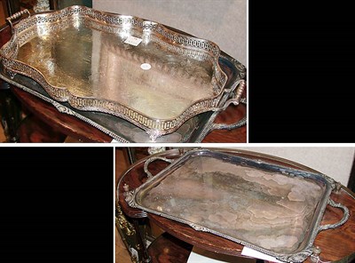 Lot 301 - Two Silver Plated Two-Handled Trays