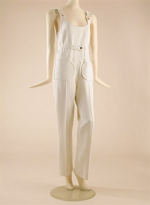 Lot 738 - Courreges Cream Wool Jumpsuit