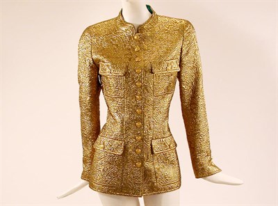 Lot 764 - Chanel Gold Lame Jacket