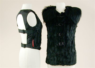 Lot 774 - Two Black Fur Vests