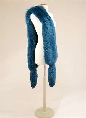 Lot 773 - Christian Dior Dyed Blue Fox Stole