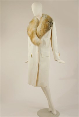 Lot 748 - Gucci Winter White Wool Crepe Coat
