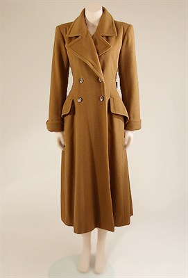 Lot 759 - Yves Saint Laurent Tan Wool Day Coat