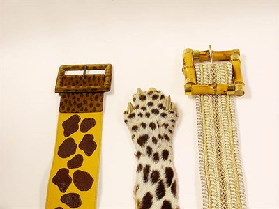 Lot 890 - Group of Assorted Safari Style Belts