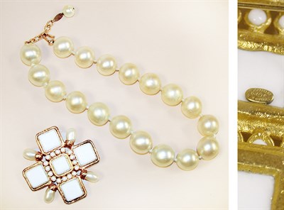 Lot 943 - Two Chanel Costume Jewelry Pieces