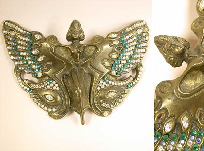 Lot 893 - Art Nouveau Style Bronze Belt Buckle