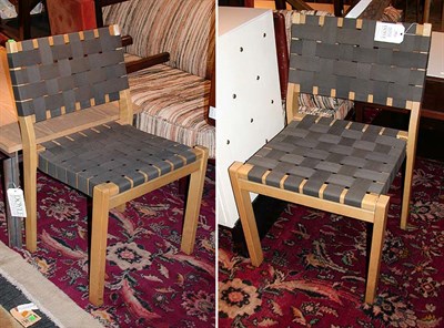 Lot 125 - Pair of Birch Side Chairs Designed by Jens Risom