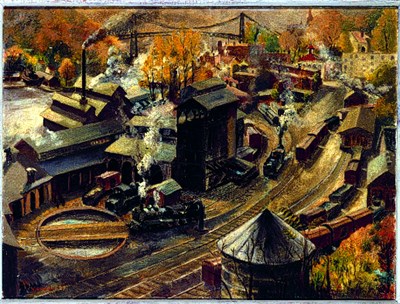 Lot 292 - Harry Gottlieb 1895-1993 THE ROUNDHOUSE Signed...