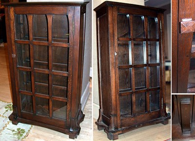 Lot 209 - Pair of Arts and Crafts Style Oak Bookcases
