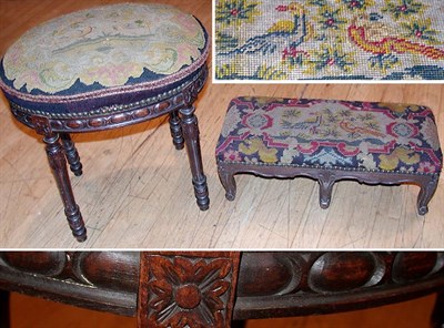 Lot 526 - Two French Provincial Needlepoint Upholstered...