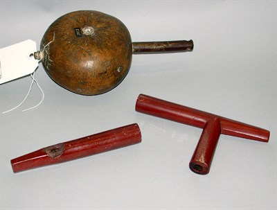 Lot 53 - Two Plains Catlinite Pipe Heads Together with...
