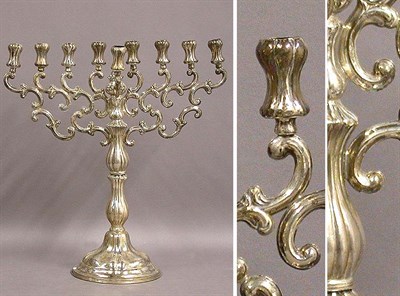 Lot 297 - Israeli Sterling Silver Menorah Approximately...