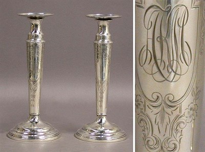 Lot 302 - Pair of Gorham Sterling Silver Candlesticks...