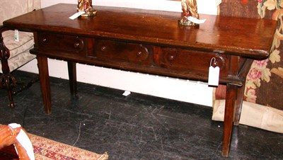 Lot 129 - Continental Baroque Oak Library Table The...