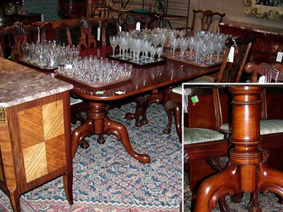 Lot 245 - Georgian Style Fruitwood Double-Pedestal...