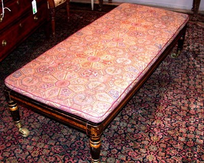 Lot 309 - Regency Parcel Gilt and Black Painted Bench...