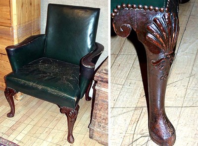 Lot 261 - Georgian Style Leather Upholstered Armchair