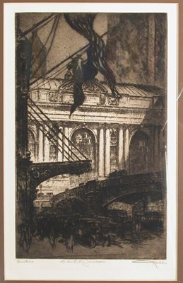 Lot 291 - Otto Kuhler GRAND CENTRAL Etching and drypoint,...
