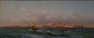 Lot 36 - Manner of David Roberts MALTA FROM THE SEA...