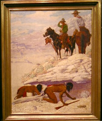 Lot 41 - Manner of Newell Convers Wyeth THE AMBUSH...