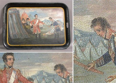 Lot 364 - French Painted Tole Tray 19th Century Of...