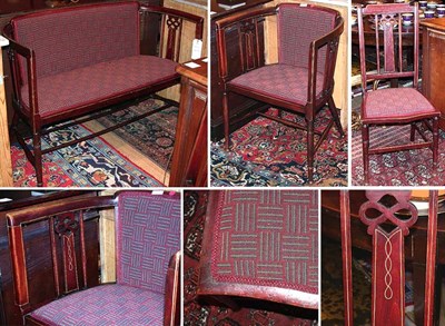 Lot 397 - Edwardian Mahogany Seven-Piece Parlor Suite