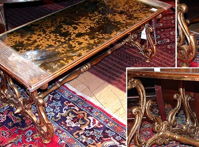 Lot 195 - Gilt-Decorated Mirrored Low Table