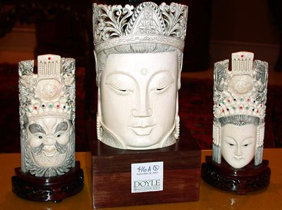 Lot 416A - Group of Chinese Carved Ivory Articles...