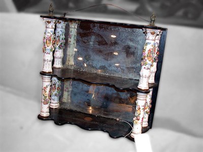 Lot 307A - Dresden Porcelain and Ebonized Mahogany...